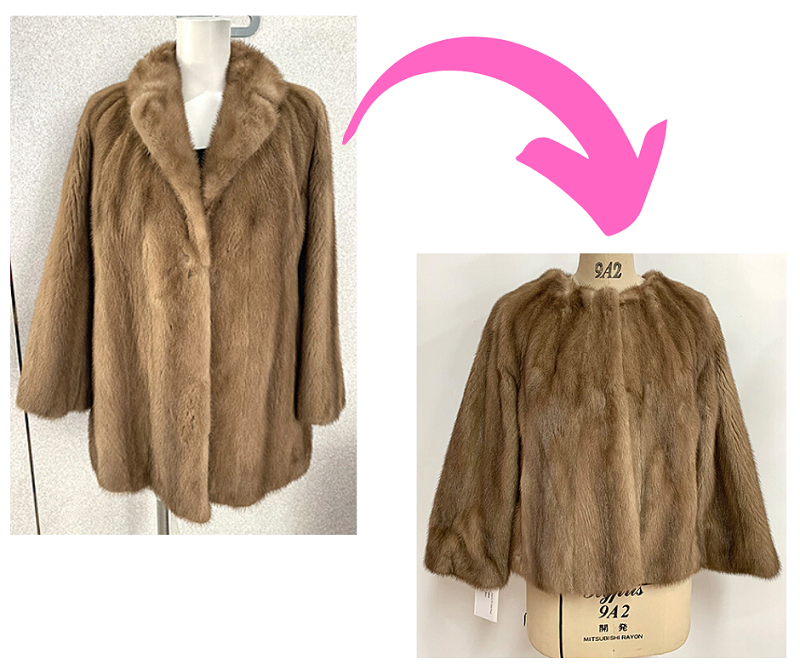 ミンクジャケットリメイク